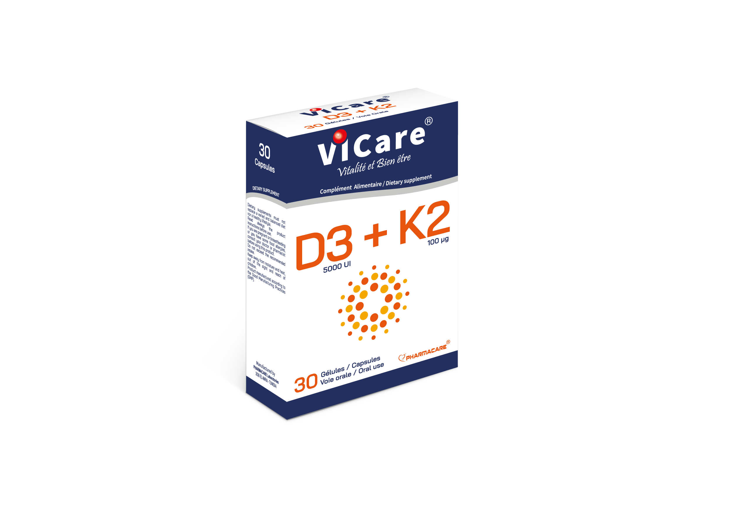 Vicare D3 + K2 Gélules